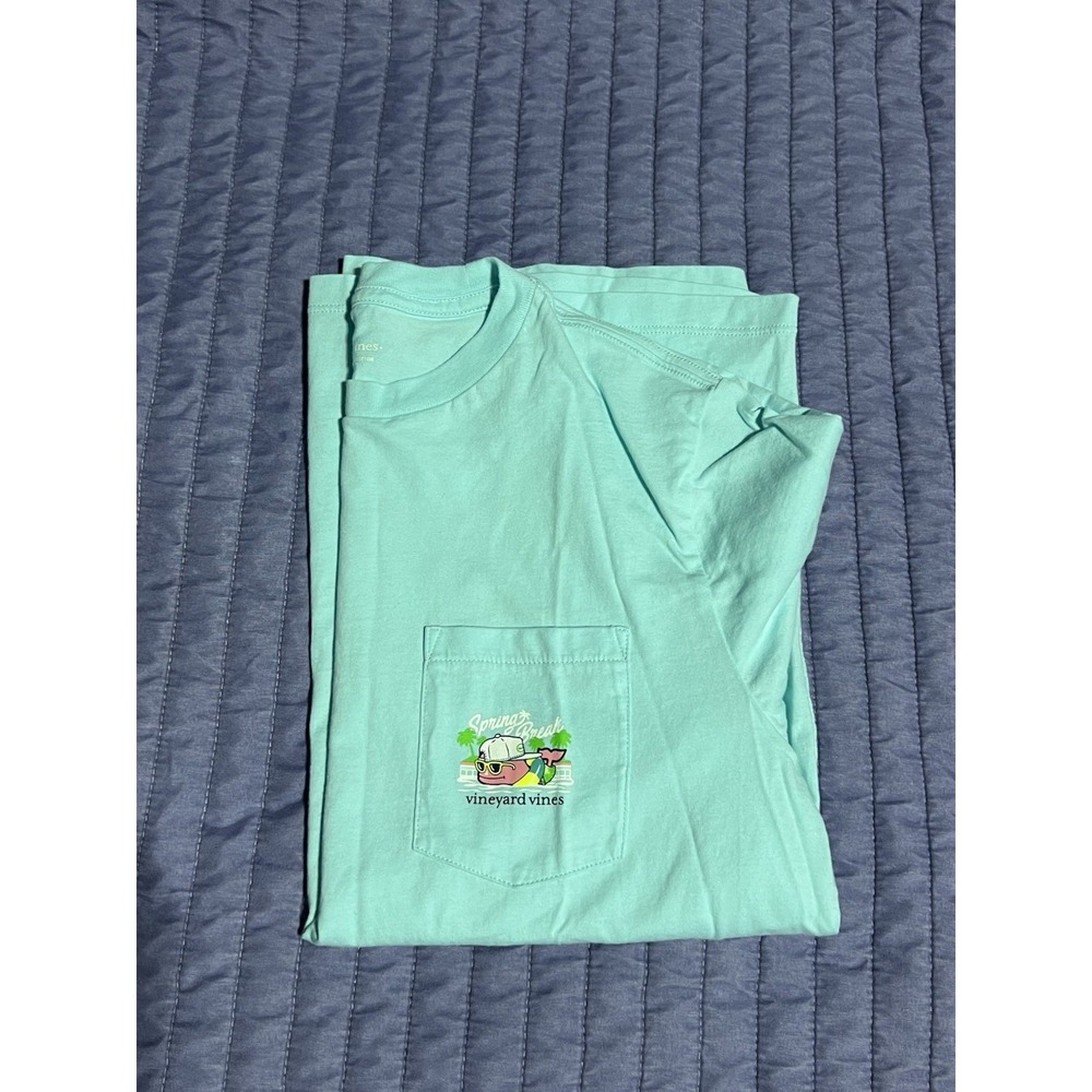 Vineyard Vines Boys Short Sleeve Pocket T-Shirt Lot of 4 Blue Green Size L 16 - Picture 5 of 9